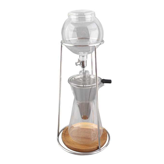 Dripper Cafetière Manuelle Verseuse Résistante à la Chaleur Portable en Verre Borosilicate Dripper Cafetière pour Maison Bar white