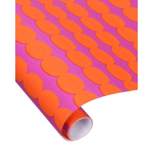 Ole cadeaupapier pebbles - orange/purple