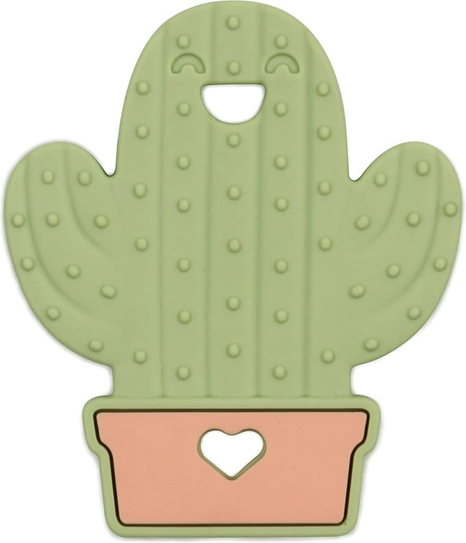 Bumkins - Silicone Teether Siliconen Baby Bijtring – Verzachtend Siliconen Bijtspeeltje voor Doorkomende Tandjes – Gemakkelijk Vast te Houden – Cactus