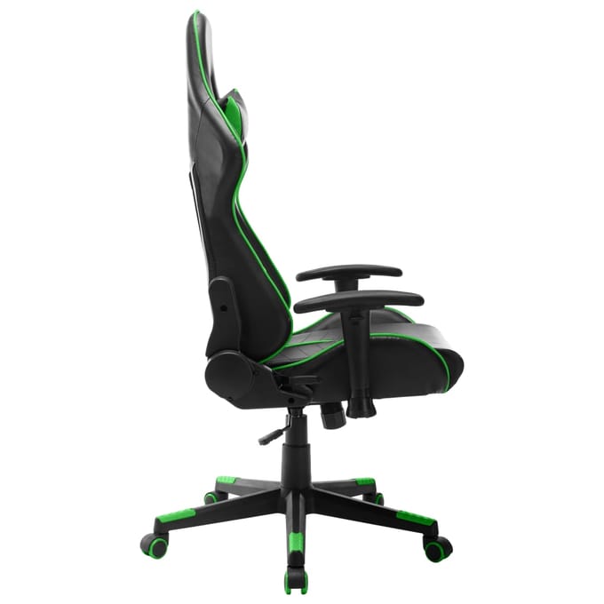 vidaXL - Gamestoel - kunstleer - zwart - en - groen