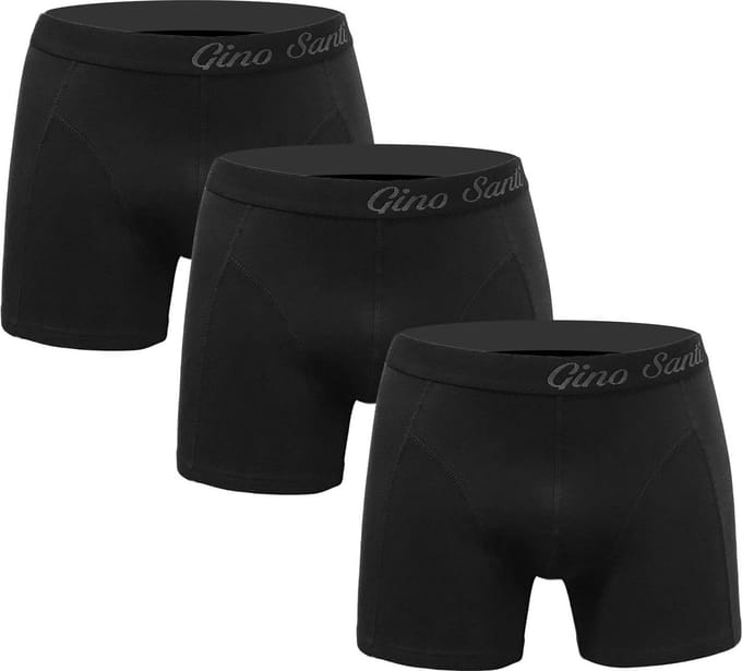 Gino Santi Boxershort 3 pack Zwart Maat M