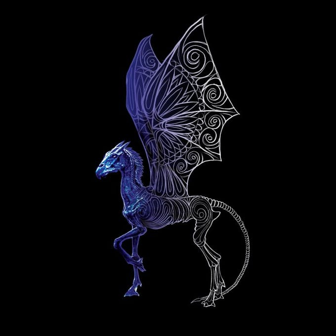Fantastic Beasts Tribal Thestral t-shirt - Zwart - L