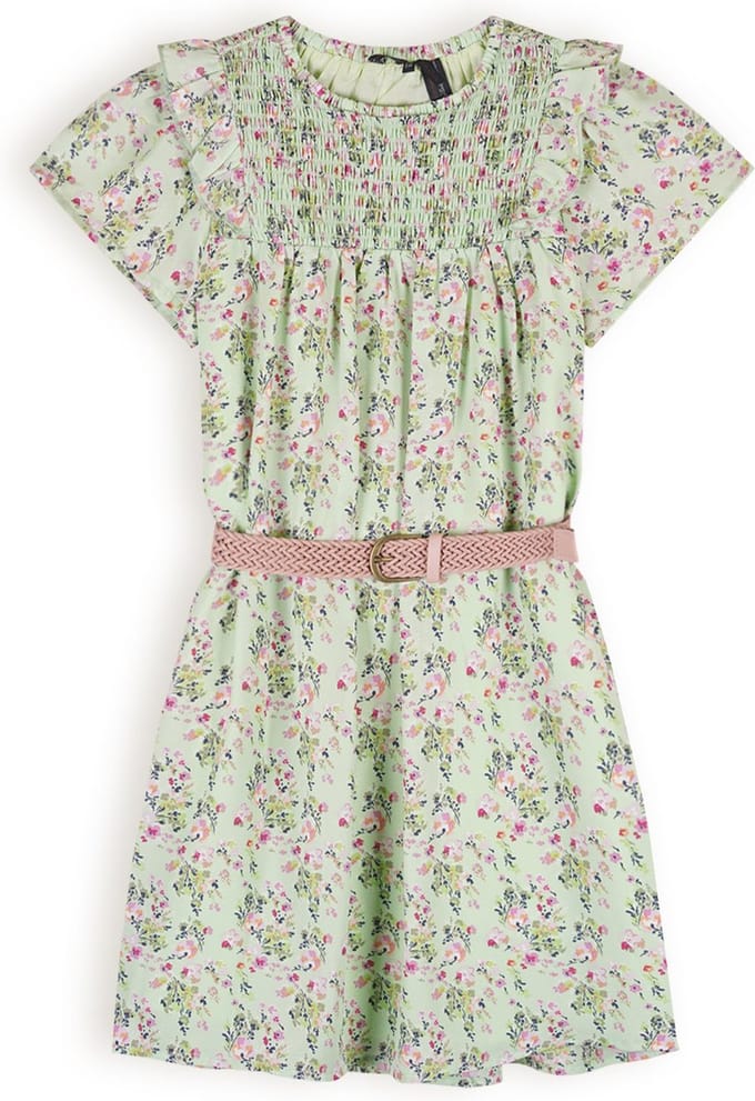 Nono N402-5804 Meisjes Jurk - Spring Meadow Green - Maat 146-152