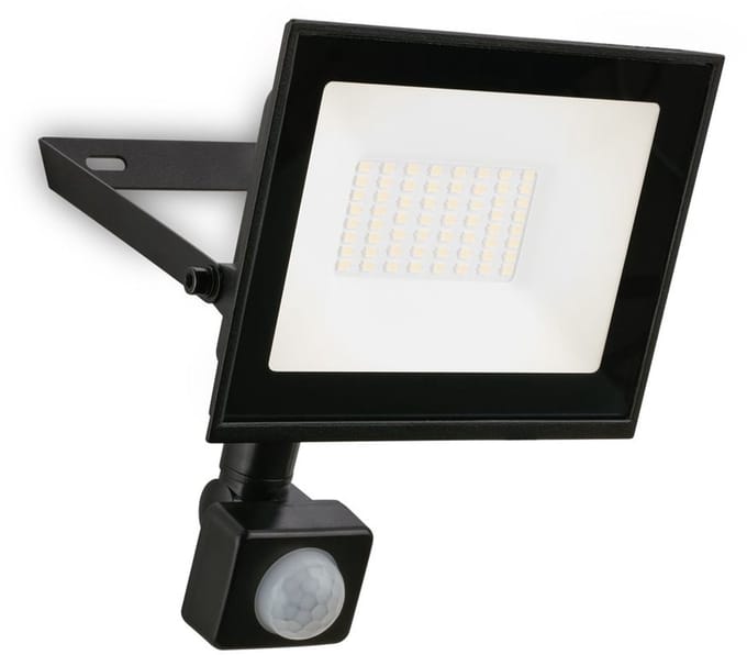 BRILONER Varo - LED Schijnwerper met bewegingssensor - voor buiten - IP65 - neutral wit licht - buitenverlichting - floodlight - 30W - 14 x 4 x 19 cm