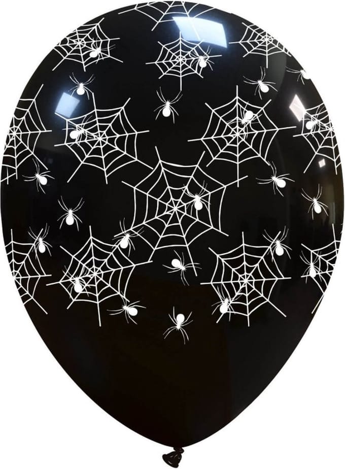Halloween Spider web ballonnen, 6 st.