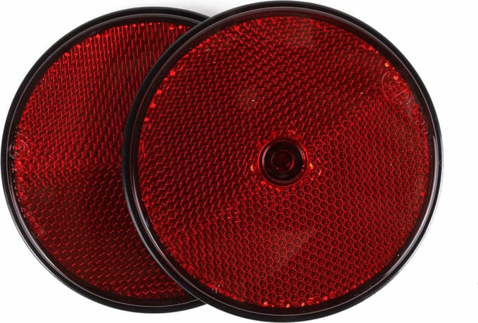 Benson Ronde reflectoren - rood - 85 mm - set van 2 - schroefbevestiging