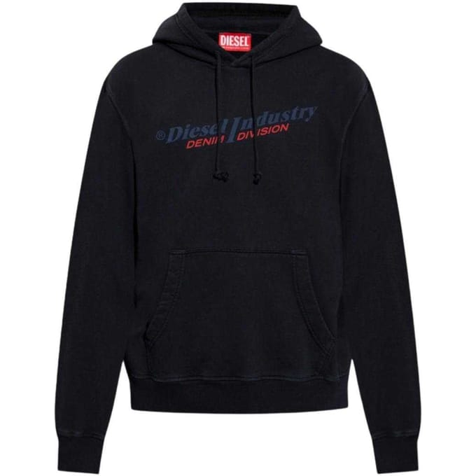 Diesel Heren Industry Denim Division Hoodie (Zwart)