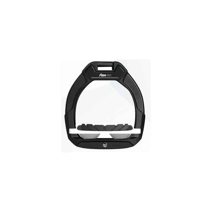 Veiligheidsstijgbeugels Paardrijden Ingelood Grip Zwart/Wit/Grijs Flex-On Safe-On