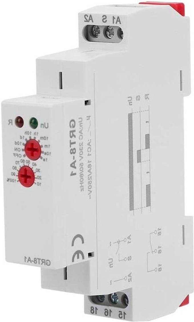 Time Relay 230 V Delay Relay Inrush Delay Relay Mini Time Relay Enable DIN Rail Mount for Turn-on Delay - GRT8-A1