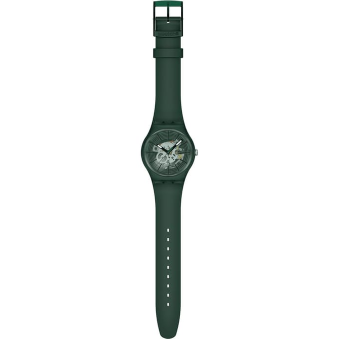 Swatch NEW GENT BIOSOURCED REVEALED IN THE FOREST Groen Horloge, SO29G111, Unisex, groen