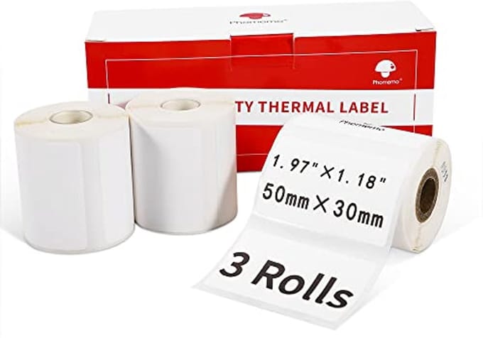 Multifunctionele Zelfklevende Labelpapierrollen - Geschikt voor Diverse Labelprinters - 50 x 30 mm
