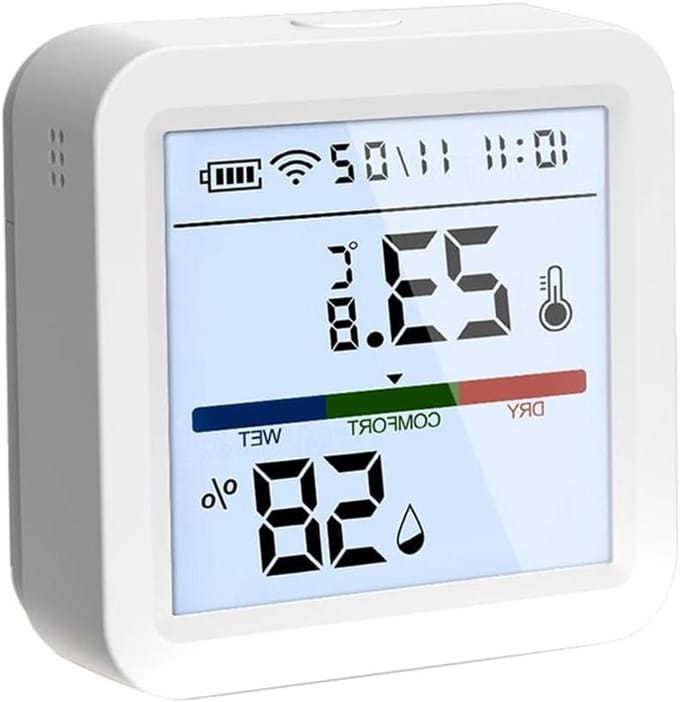 Slimme Sensor - Hygrometer Thermometer - Binnenklimaat Meten - Wifi Connectiviteit - 62 Gram - Wit