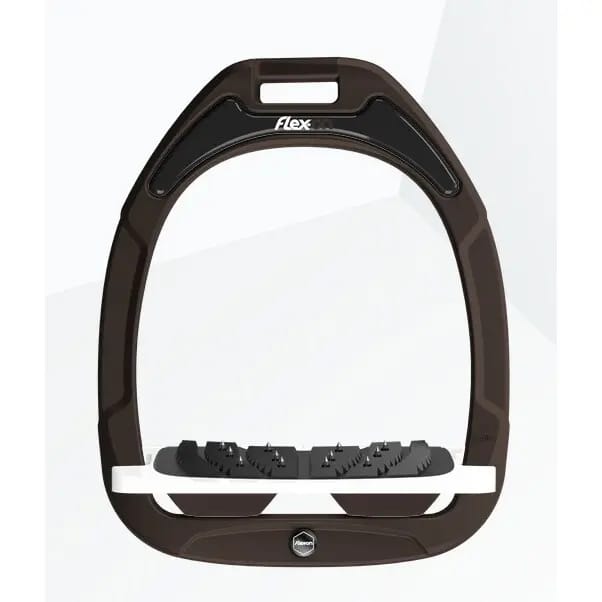 Ultra Grip Knie Stirrup Bruin/Wit/Bruin Flex-On Green Composite