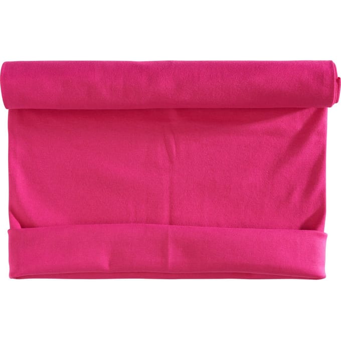 Manchet stof 1x1 rib "Uni" - Fuchsia