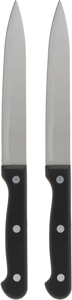 Gerimport Aardappel / groente mes - 2x - RVS - bakeliet handvat - 23 cm - snij en schilmes