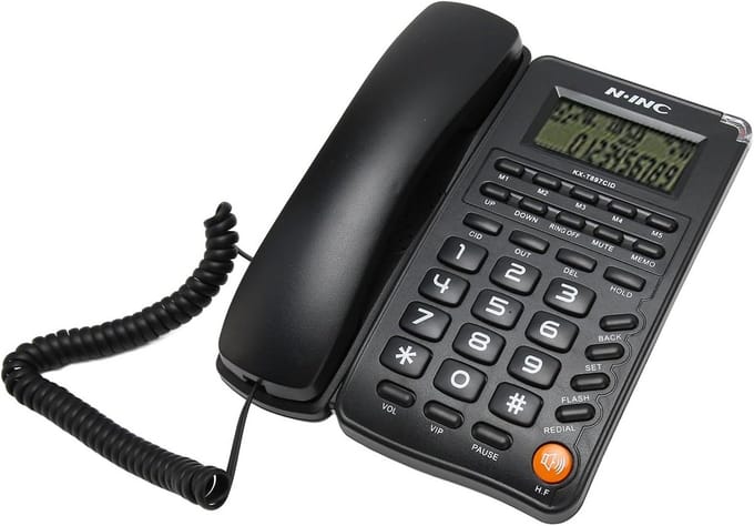 Vaste Telefoon - Grote Knop Telefoon - Thuis Gebruik - Energiebesparend - HD Scherm - Zwart
