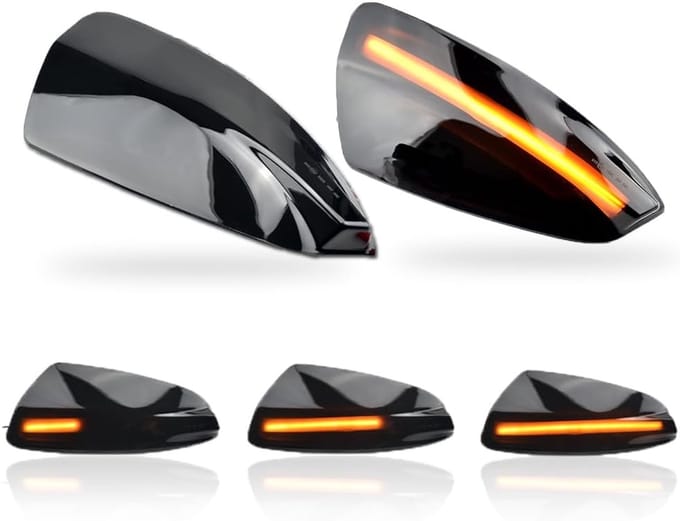 Dynamische Knipperlichten - LED Spiegellamp - Auto Verlichting - Waterdicht - 20x15x7 cm - Geel