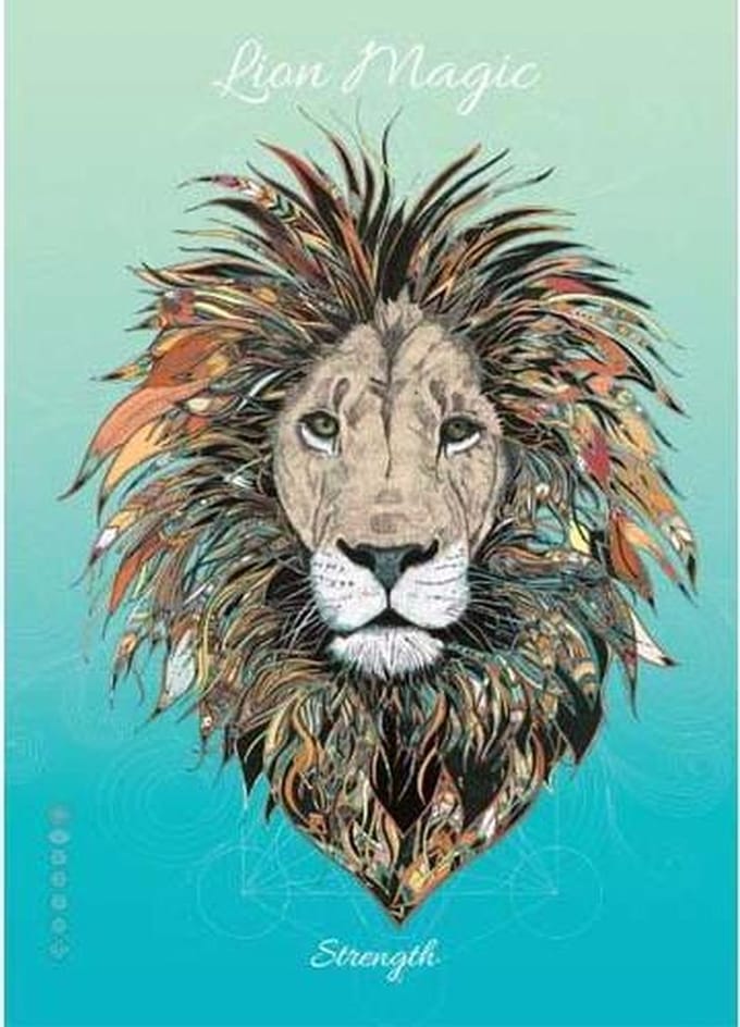 Karin Roberts Wenskaart Lion Magic