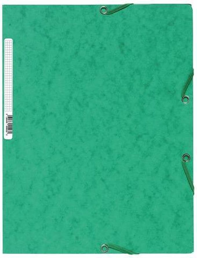 Exacompta Elastomap 3 kleppen in glanskarton 400g/m2 - A4 - Groen - 55503E