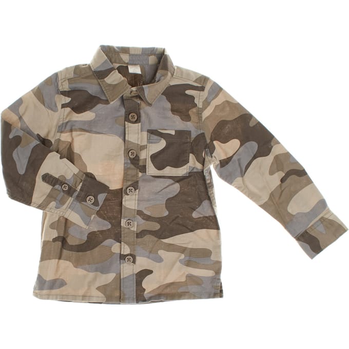Camouflage shirt lange mouw 486055 jongen