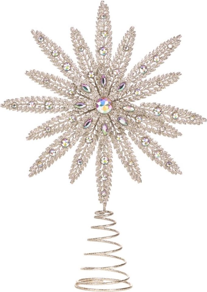 Goodwill Kerstbal-Jewel-Piek Sneeuwvlok Zilver 35 cm
