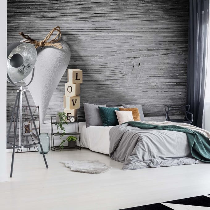 Fotobehang - Vlies Behang - Hart en Love - 416 x 290 cm
