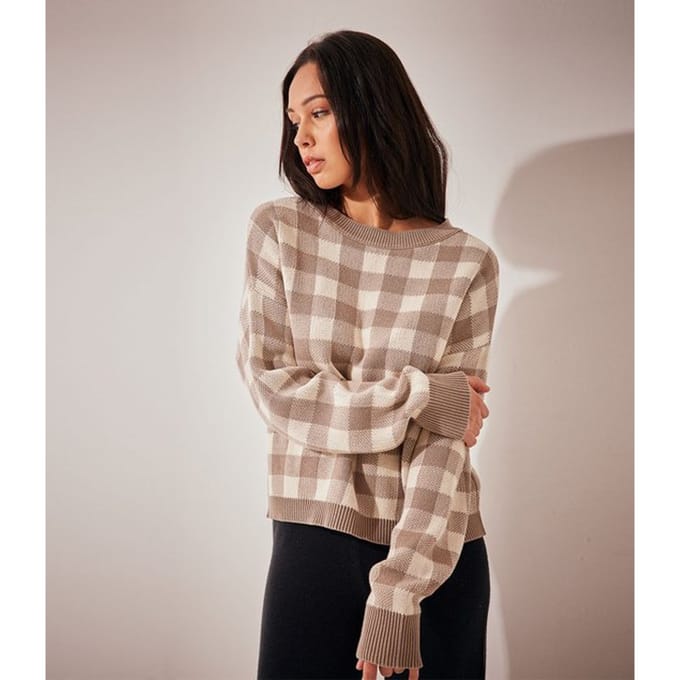 NA-KD-  Maat Medium -  round neck knitted sweater Dames Sweaters