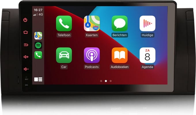 Carplay autoradio voor BMW 5 serie X5 E39 E53 M5 | 1996 t/m 2007 | Android 13 | Draadloos Apple Carplay & Android auto | 4GB + 64GB | 8-Core | Cartronix | 2025 model | Bluetooth & Wifi | Full Touch