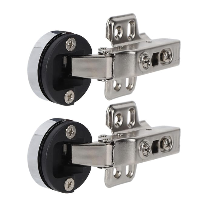 2Set RVS 201 Kast Glazen Deur Scharnier 35 Kom Glazen Deur Demping Buffer Scharnier Recht