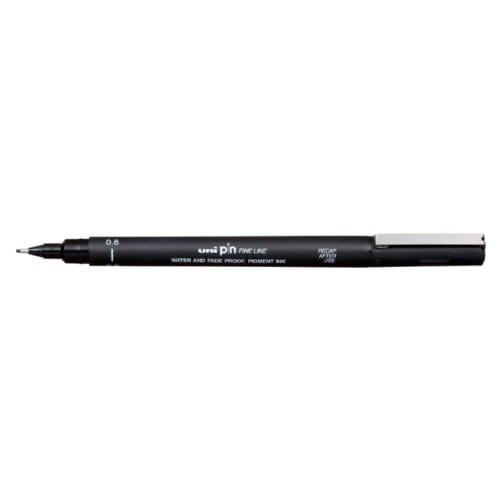 Fineliner Uni-ball Pin 0.6mm zwart |