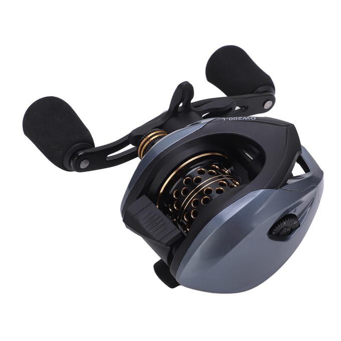 Baitcasting Reel Kunstaas Visreel Wiel 7.2:1 Ratio 18+1BB met Micro Draadspoel Dubbele Remsystemen gray