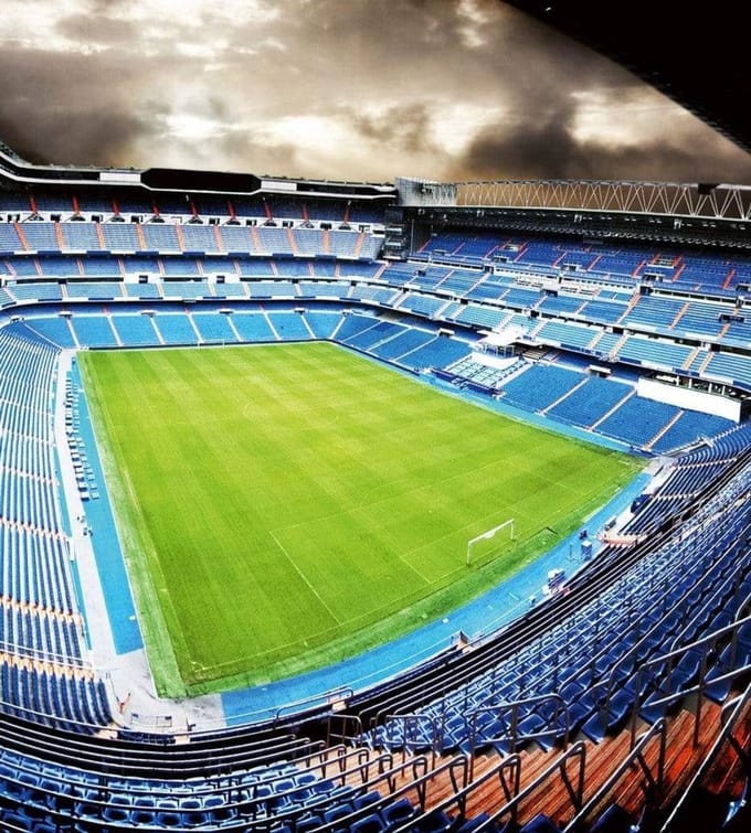 Fotobehang - Football Stadium 225x250cm - Vliesbehang