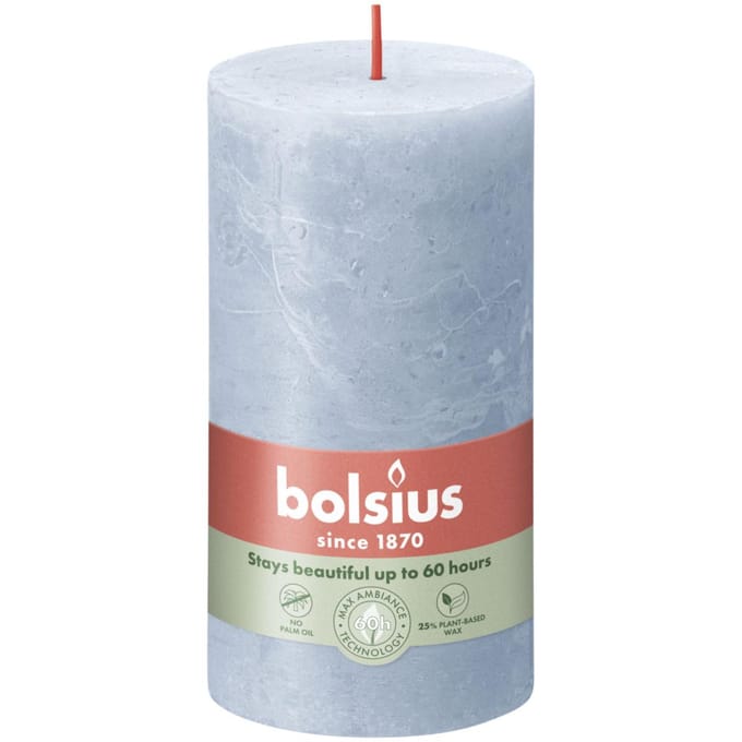 Bolsius Stompkaars 13 cm / Ø7 cm Rustiek Sky Blue