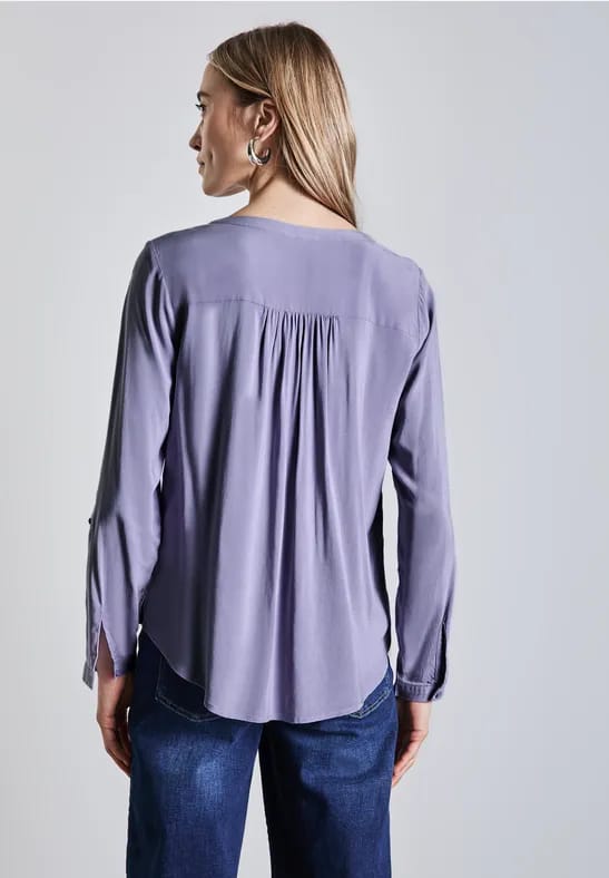 Basic blouse in effen kleur