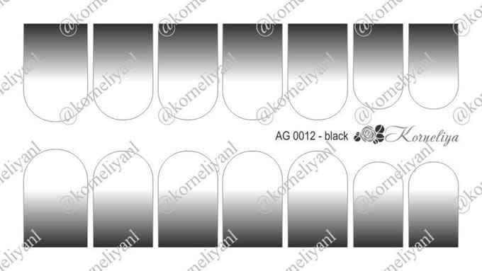 Korneliya Airbrush Waterdecal AG 0012 Black