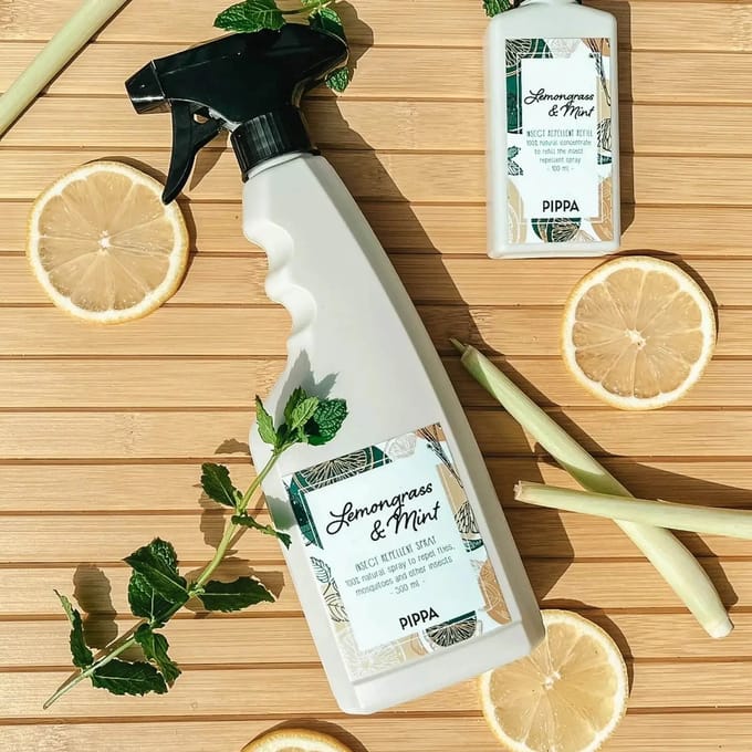 PIPPA Lemongrass & Mint Insect Repellent Spray - 500ML - Vliegenspray