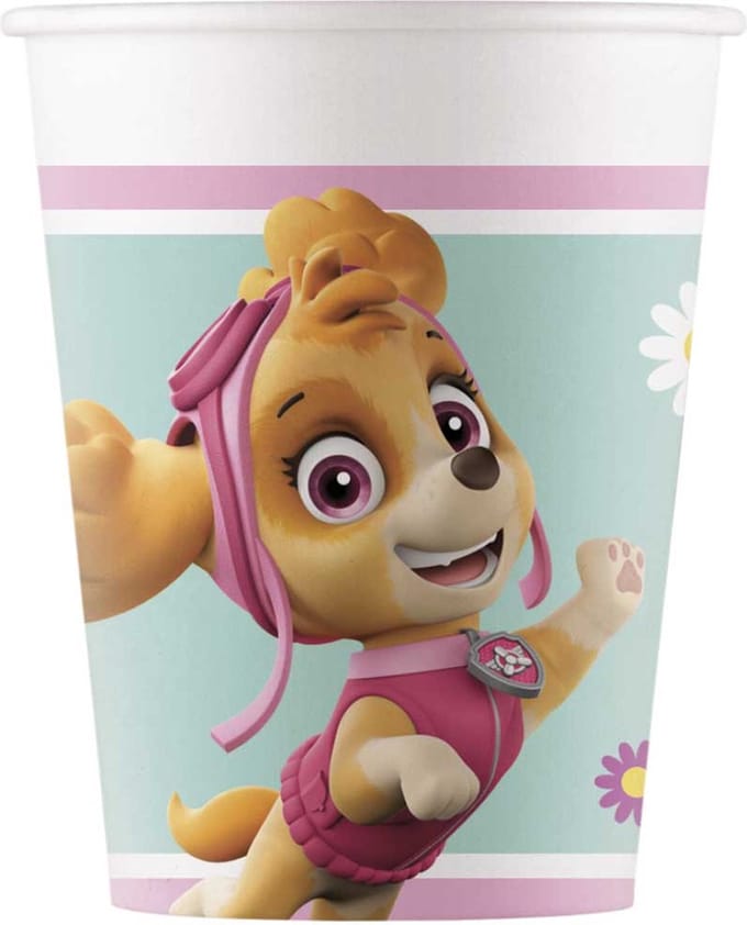 Vegaoo - 8 kartonnen Paw Patrol Stella + Evert bekers
