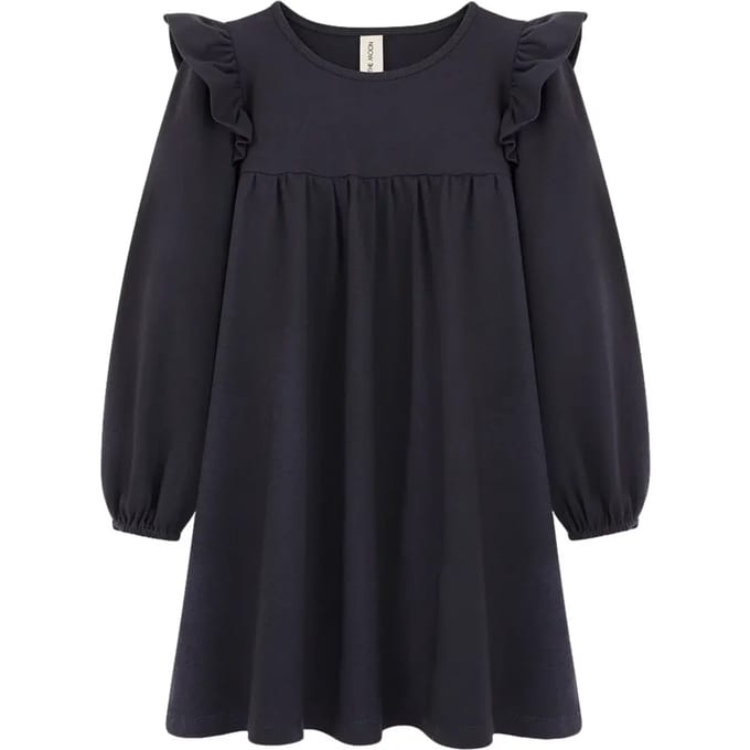 Katoenen meisjesjurk Kids on the Moon Charcoal