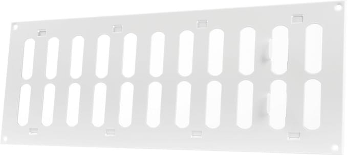 Verstelbaar Ventilatie Rooster 400x150mm Wit voor Ventilatiesystemen