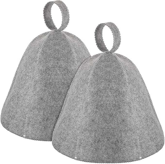 Wollen warmtebestendige muts voor de sauna en stoomdouche, haarbeschermingsmuts voor meisjes en volwassenen, unisex model voor spa en wellnessgebruik