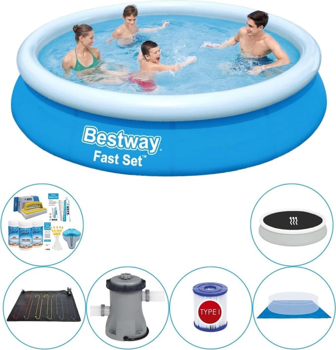 Fast Set Rond 366x76 cm - Zwembad Combinatie Deal