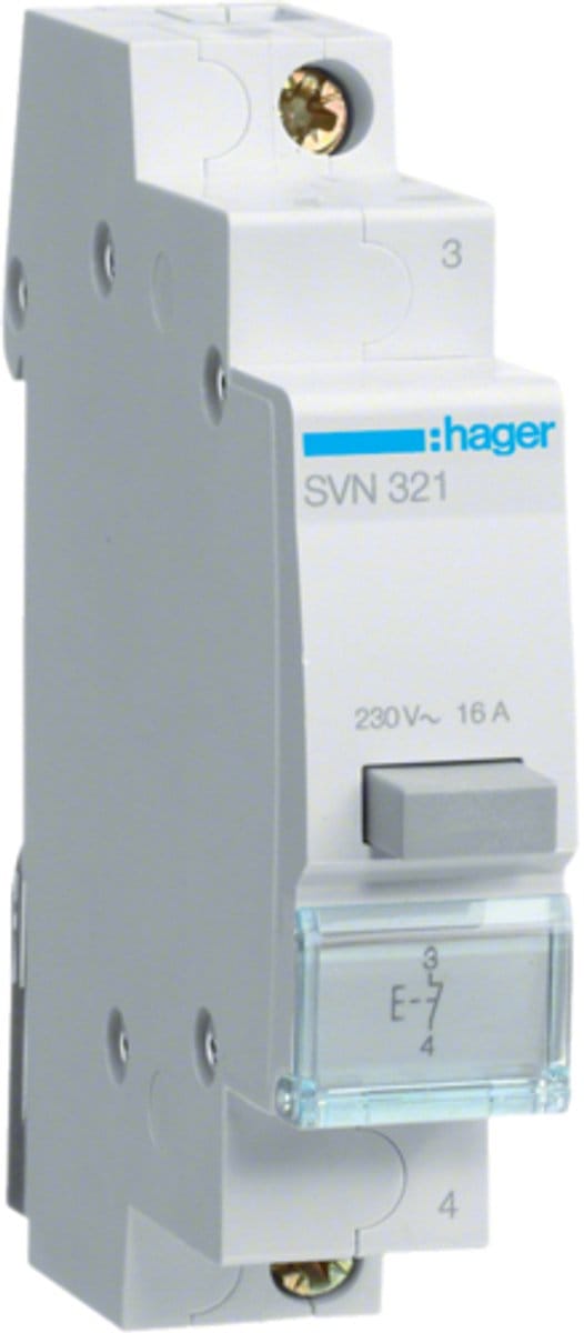 Toets 16 A 230 V Hager SVN321