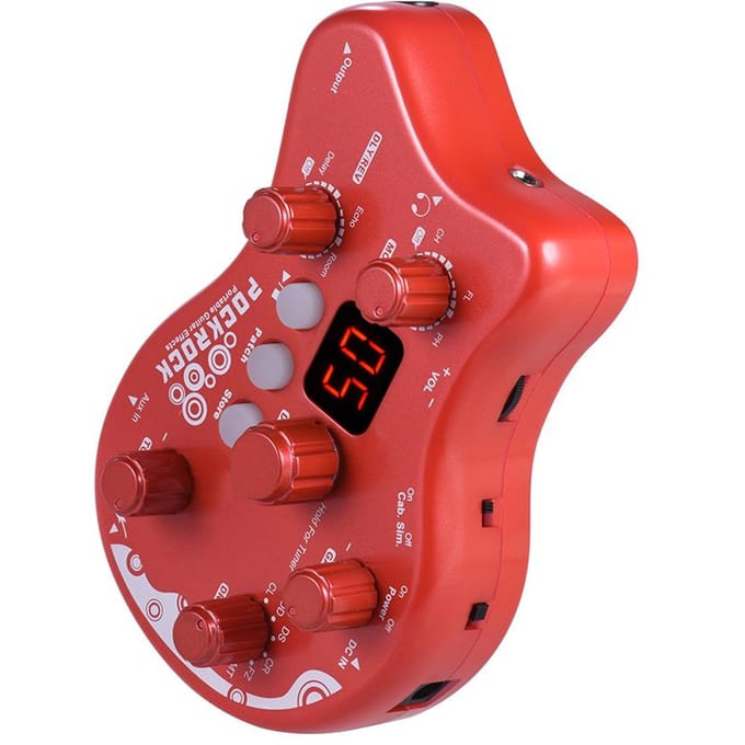 PockRock draagbare gitaar Effectpedaal met 15 effecten (ONS) Oplader UK Plug