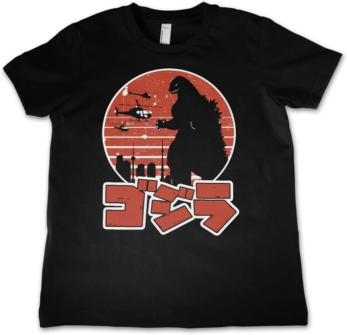 Godzilla Kinder-T-shirt met Japans logo Kids Tee TH-12-GZA003-DTF548