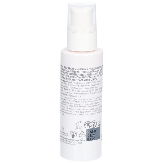 Avène Hyaluron Activ Anti-Aging Fluide Drievoudige Werking  SPF50 40 Ml