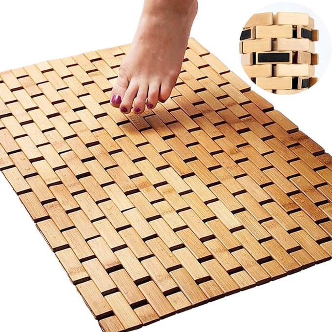Severno Home - Badkamermat - Bamboe - 80x50 cm - Antislip
