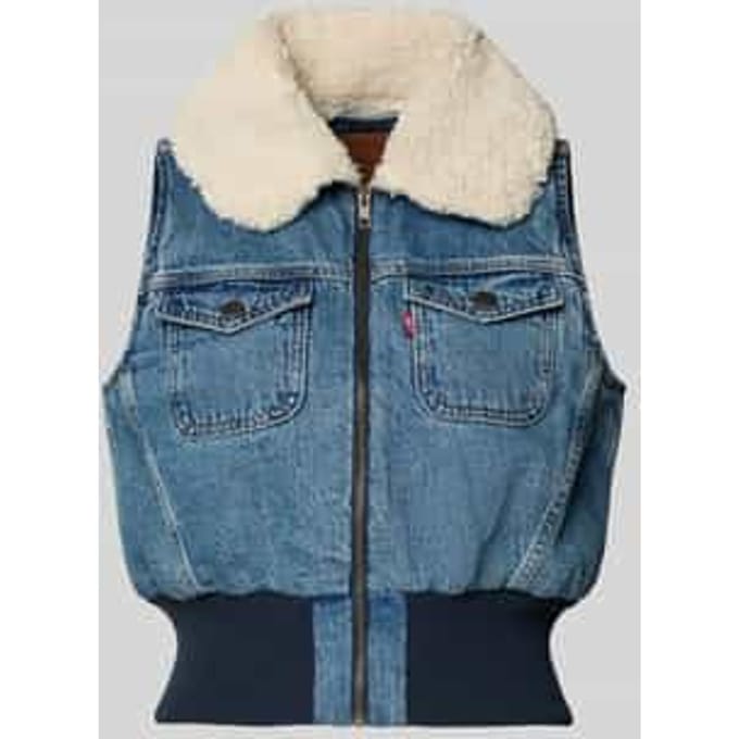Regular fit bodywarmer van puur katoen model 'TINY SHERPA VEST'