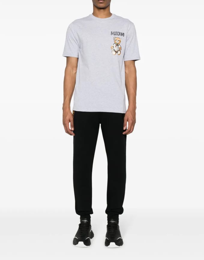 T-shirt met teddybeerlogo