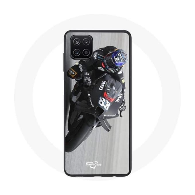 Coque - maniacase - Galaxy A12 - Noir - Souple - Moto GP noir