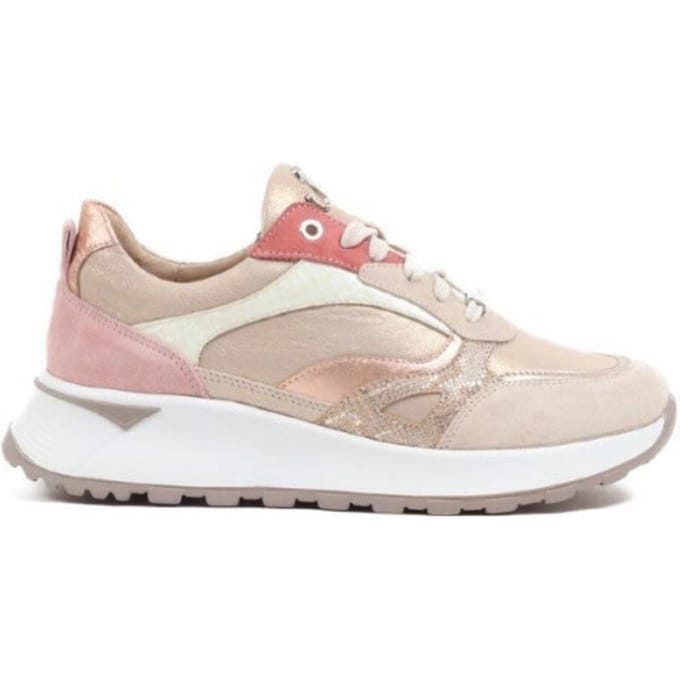 Footnotes beige leren dames sneakers - Silke